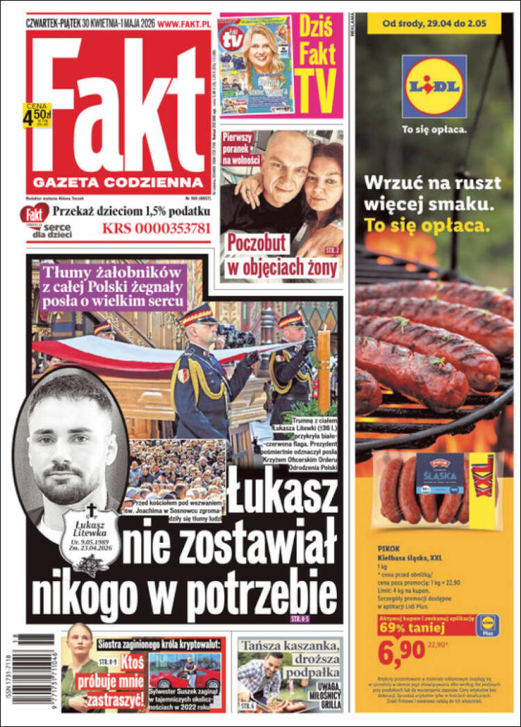 Portada de Fakt (Polonia)