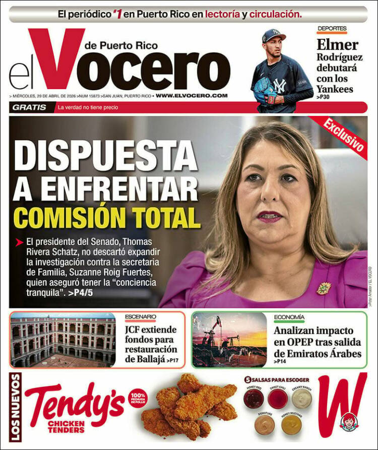 Portada de Vocero (Puerto Rico)