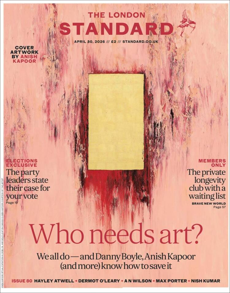 Portada de Evening Standard (Reino Unido)