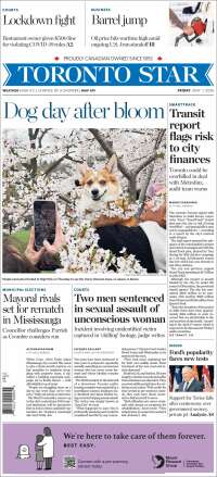 Portada de The Toronto Star (Canad&aacute;)