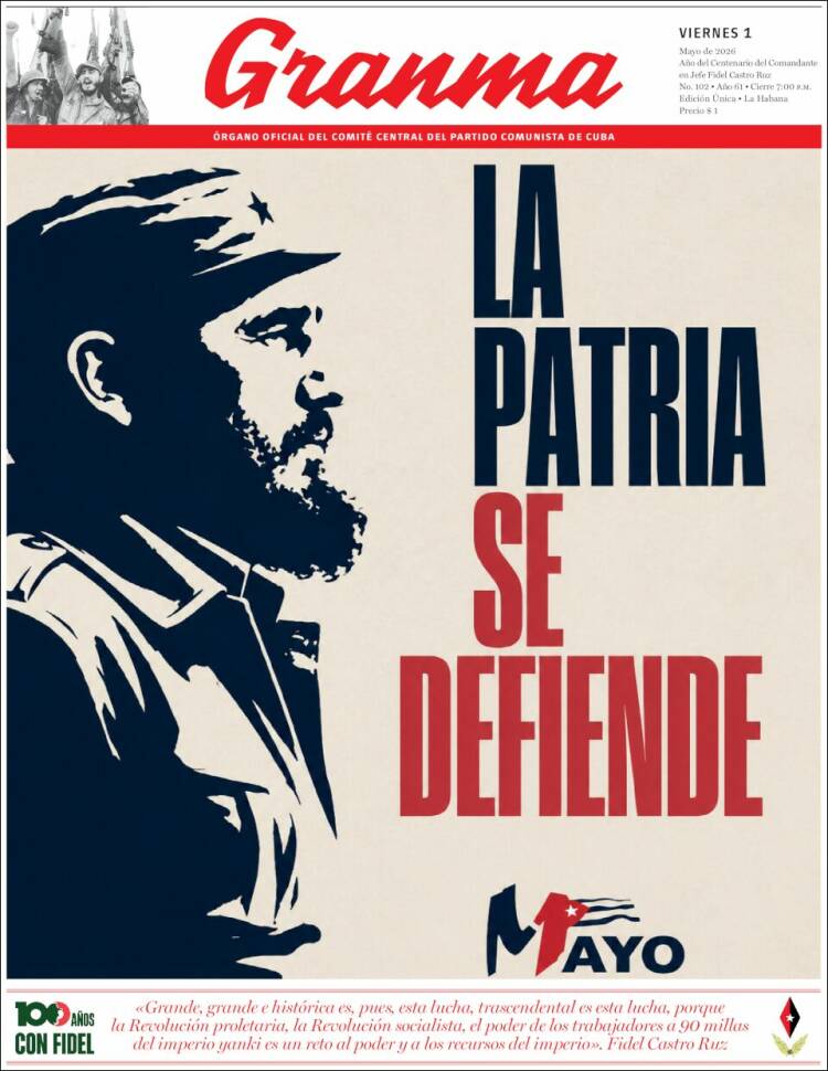 Portada de Granma (Cuba)