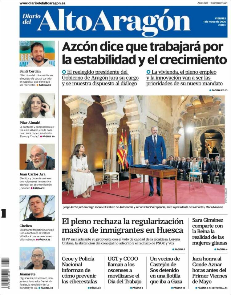 Portada de Diario del AltoAragón (Espa&ntilde;a)