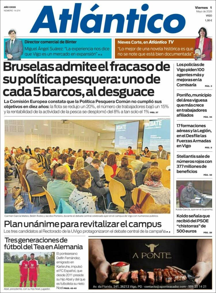 Portada de Atlántico Diario (Espa&ntilde;a)