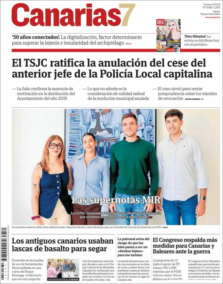 Portada de Canarias 7 (Espa&ntilde;a)
