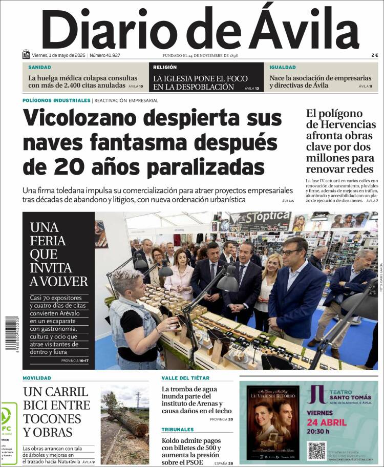 Portada de Diario de Ávila (Espa&ntilde;a)