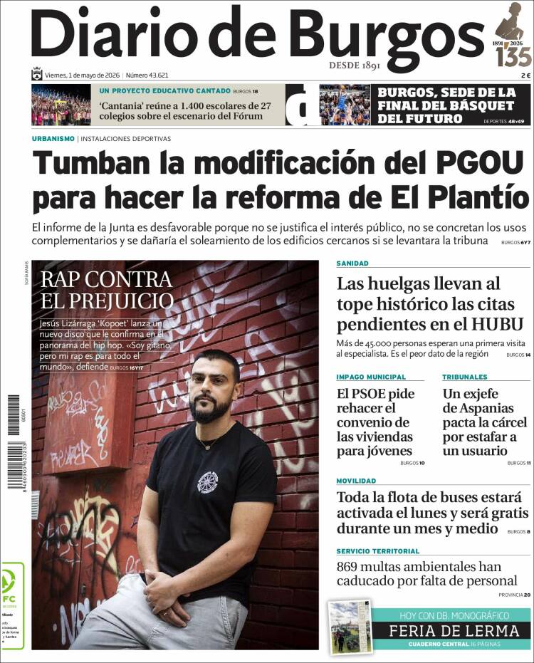 Portada de Diario de Burgos (Espa&ntilde;a)