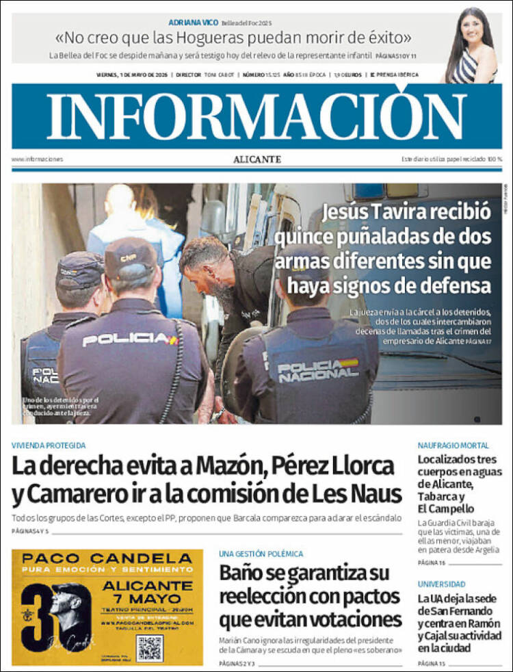 Portada de Diario Información (Espa&ntilde;a)