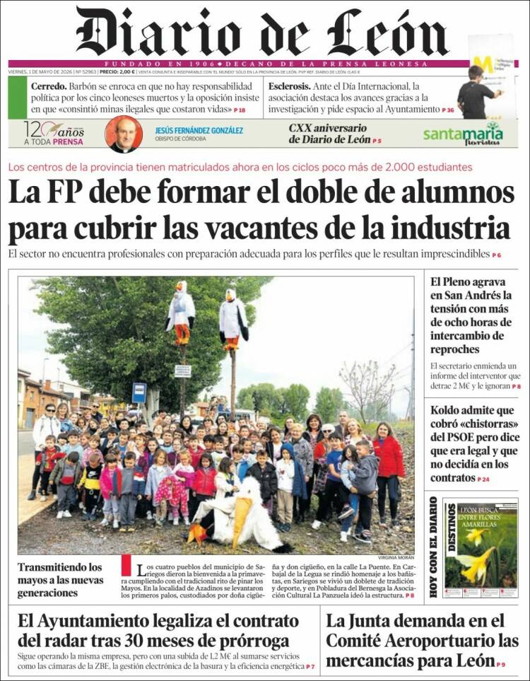 Portada de Diario de León (Espa&ntilde;a)