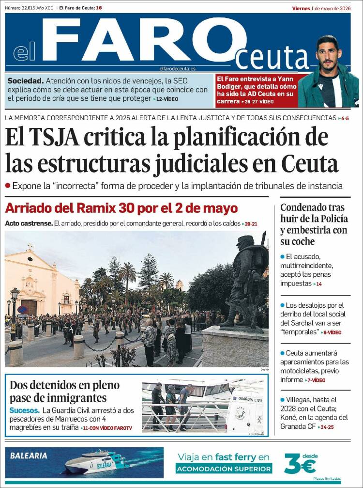 Portada de El Faro de Ceuta (Espa&ntilde;a)