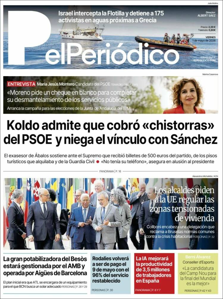 Portada de El Periódico (Espa&ntilde;a)