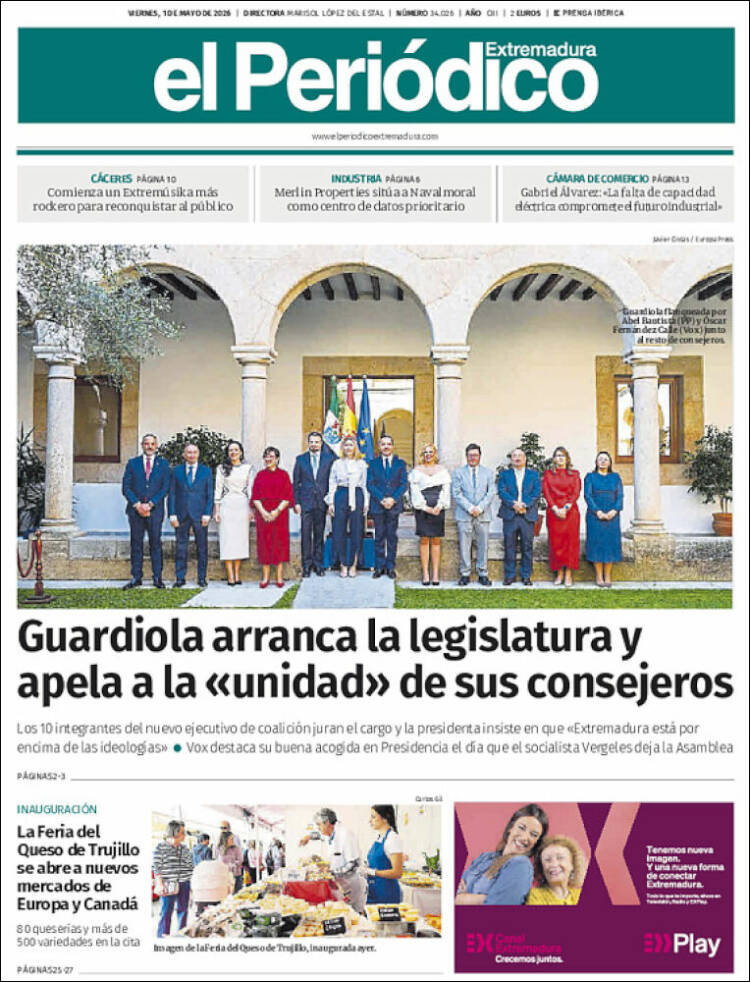 Portada de El Periódico de Extremadura (Espa&ntilde;a)