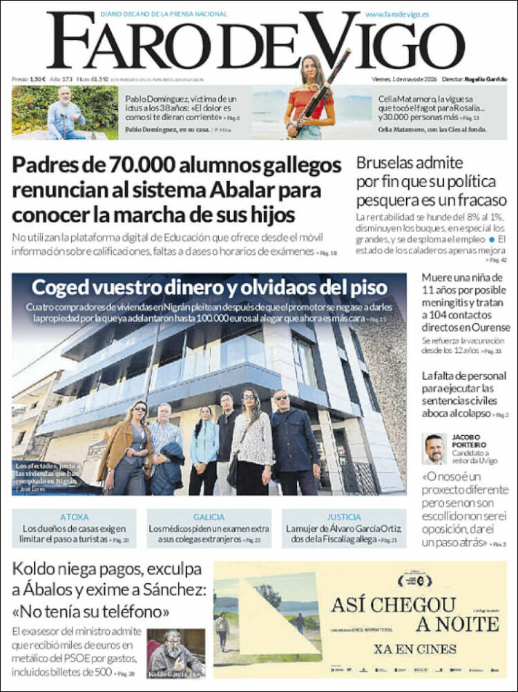 Portada de Faro de Vigo (Espa&ntilde;a)
