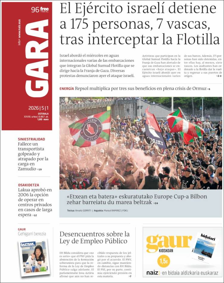 Portada de Gara (Espa&ntilde;a)