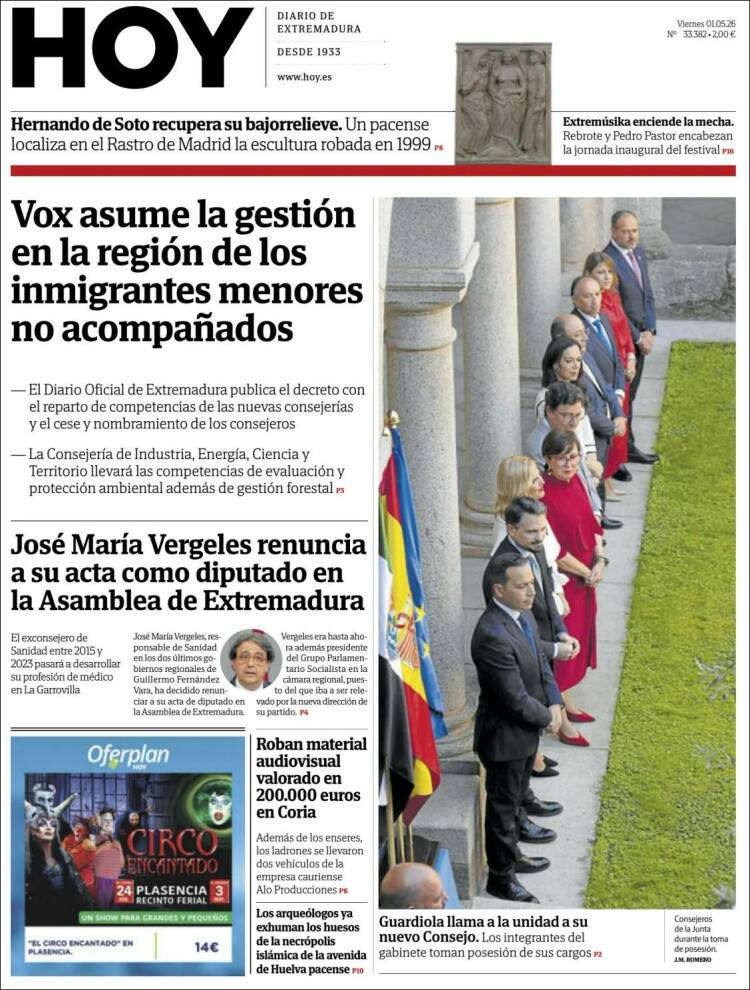 Portada de Hoy - Badajoz (Espa&ntilde;a)