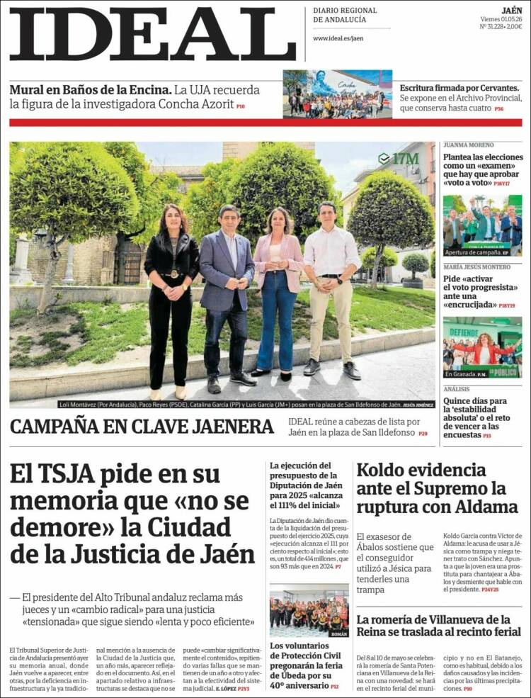 Portada de El Ideal de Jaén (Espa&ntilde;a)