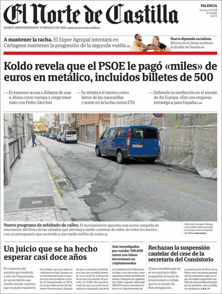 Portada de Norte de Castilla - Palencia (Espa&ntilde;a)