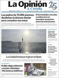 Portada de La Opinión de A Coruña (Espa&ntilde;a)
