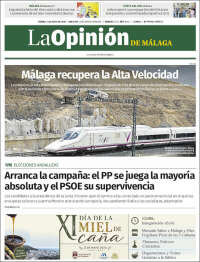 Portada de La Opinión de Málaga (Espa&ntilde;a)