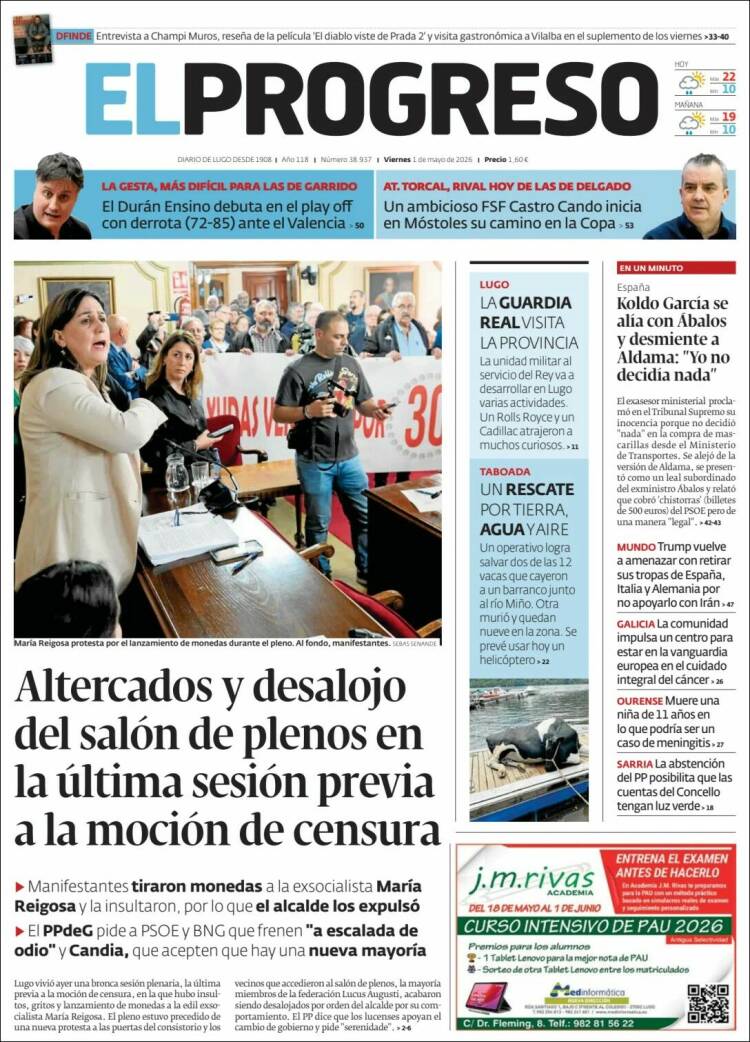 Portada de El Progreso (Espa&ntilde;a)