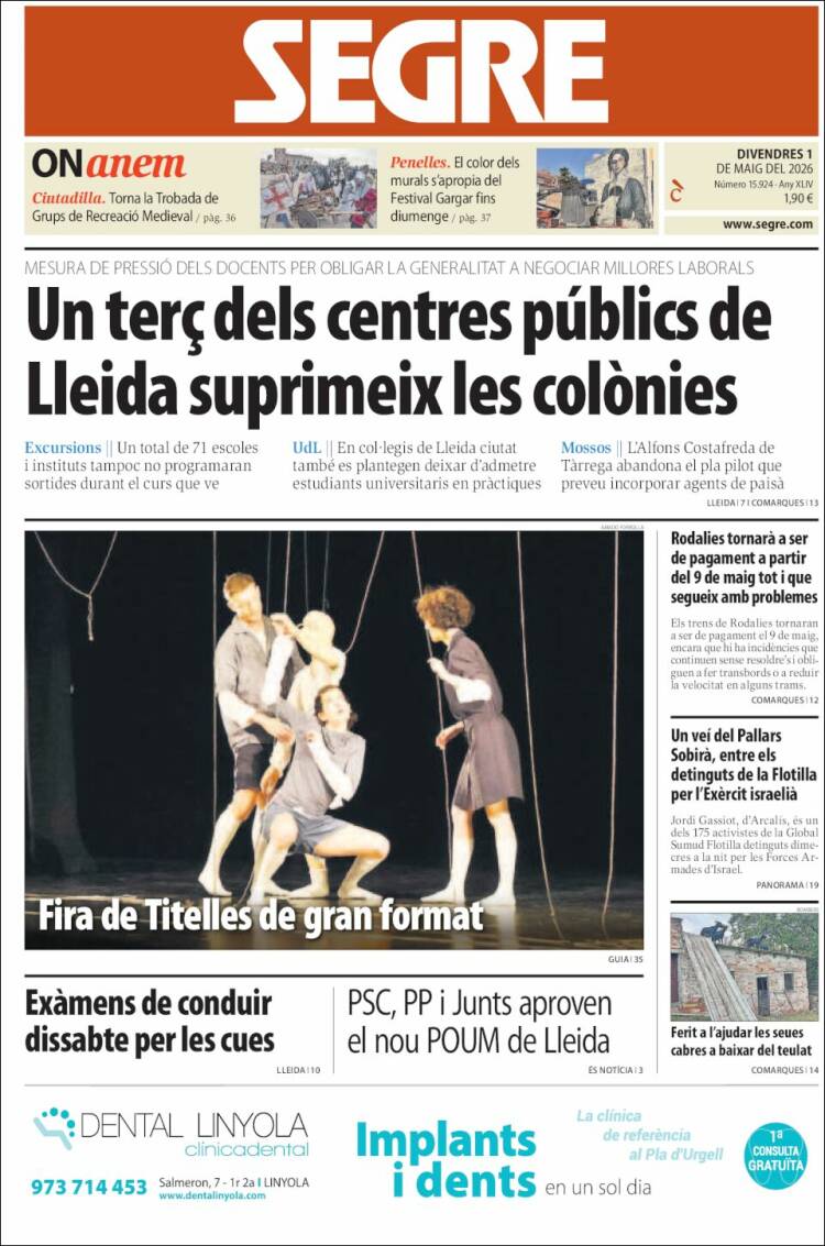 Portada de Segre (Espa&ntilde;a)