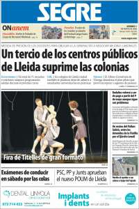 Portada de Segre  (Espa&ntilde;a)