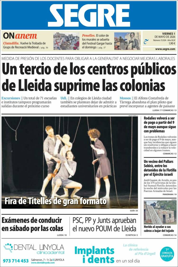 Portada de Segre  (Espa&ntilde;a)