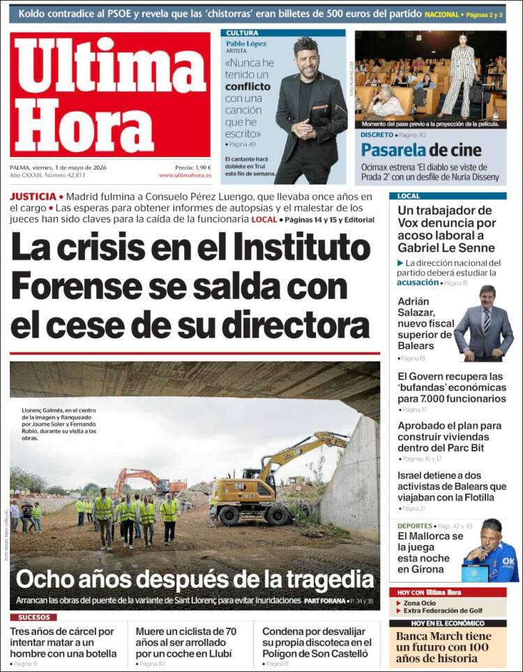 Portada de Última Hora (Espa&ntilde;a)