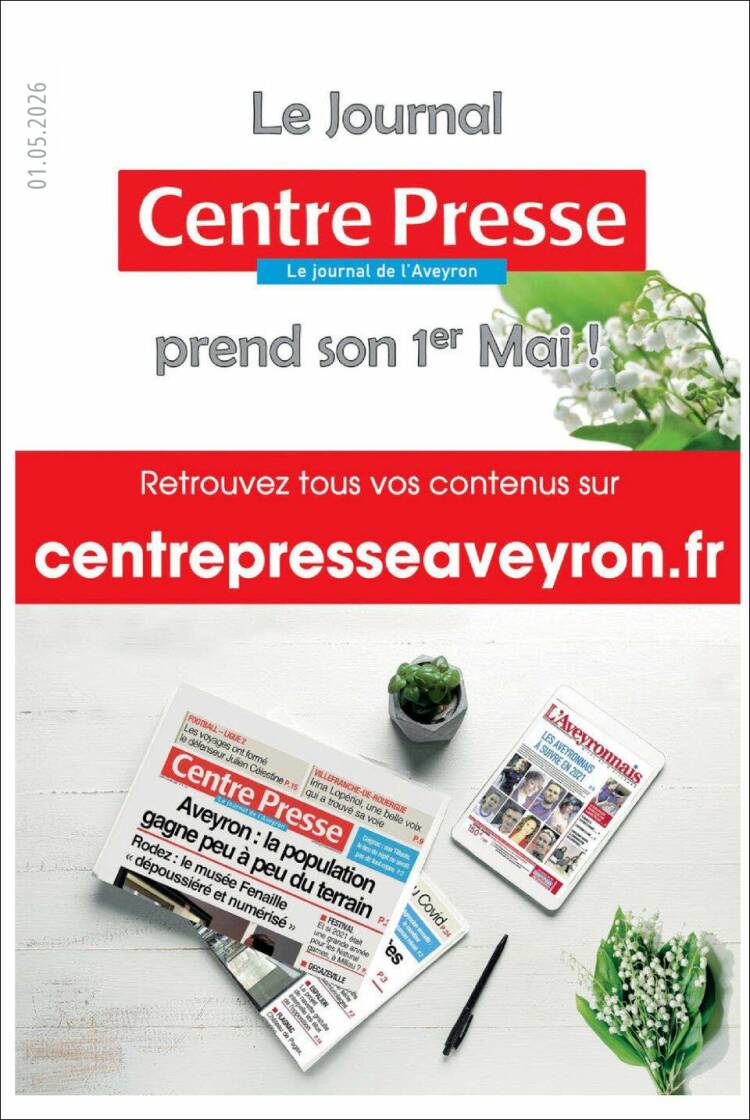 Portada de Centre Presse (Francia)