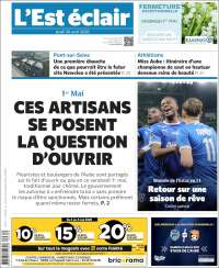 Portada de L'Est Eclair (Francia)