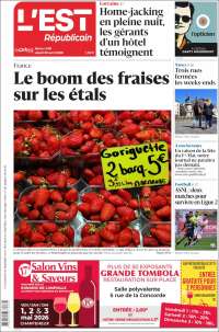 Portada de L'Est Republicain (Francia)