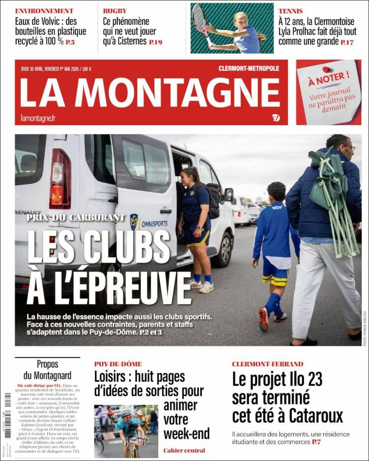 Portada de La Montagne (Francia)