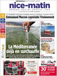 Portada de Nice-Matin (Francia)