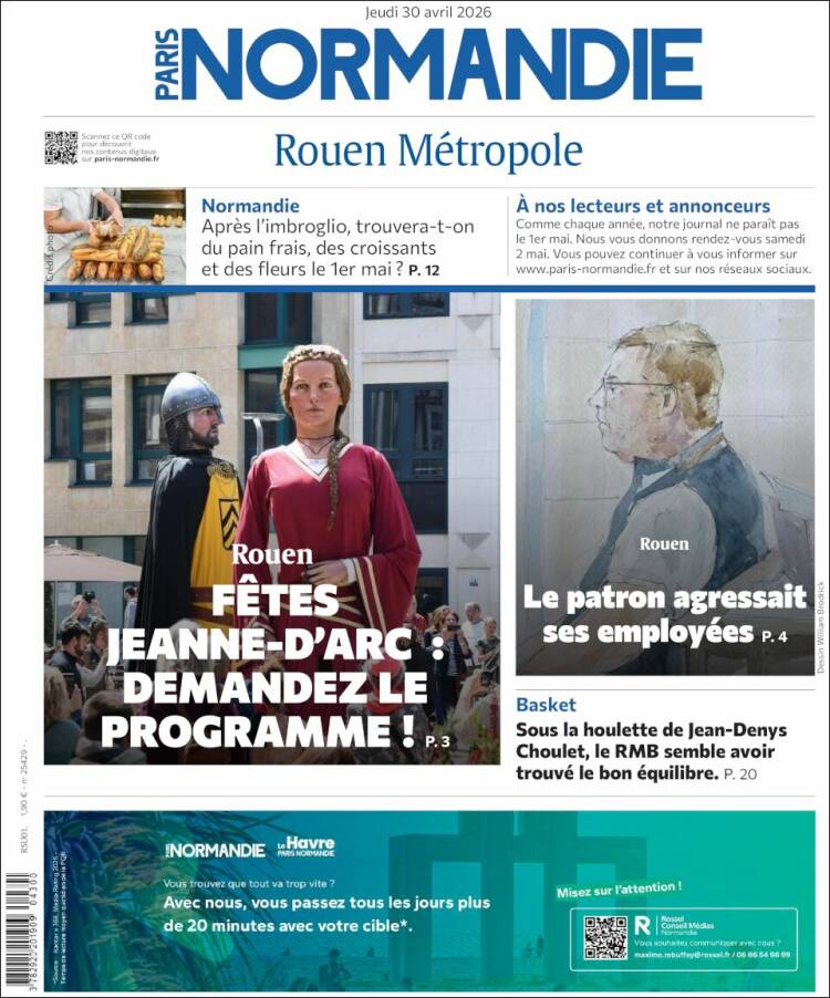 Portada de Paris Normandie (Francia)