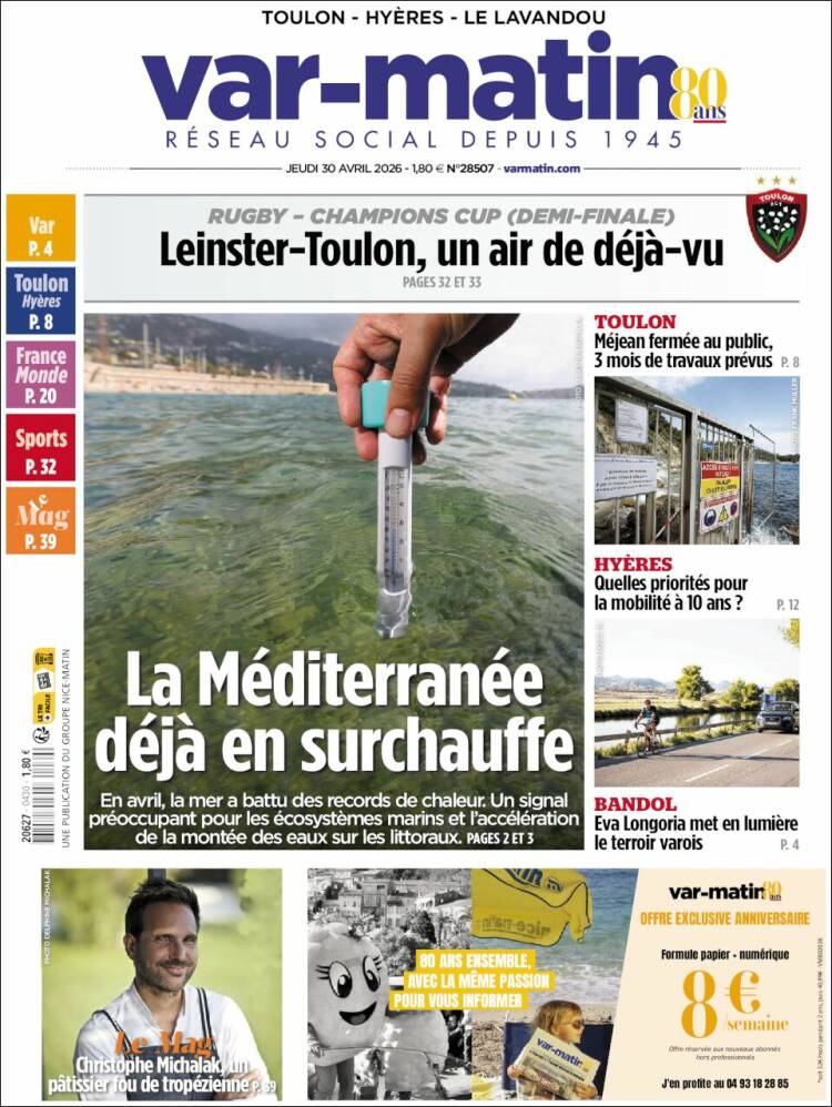Portada de Var-Matin (Francia)