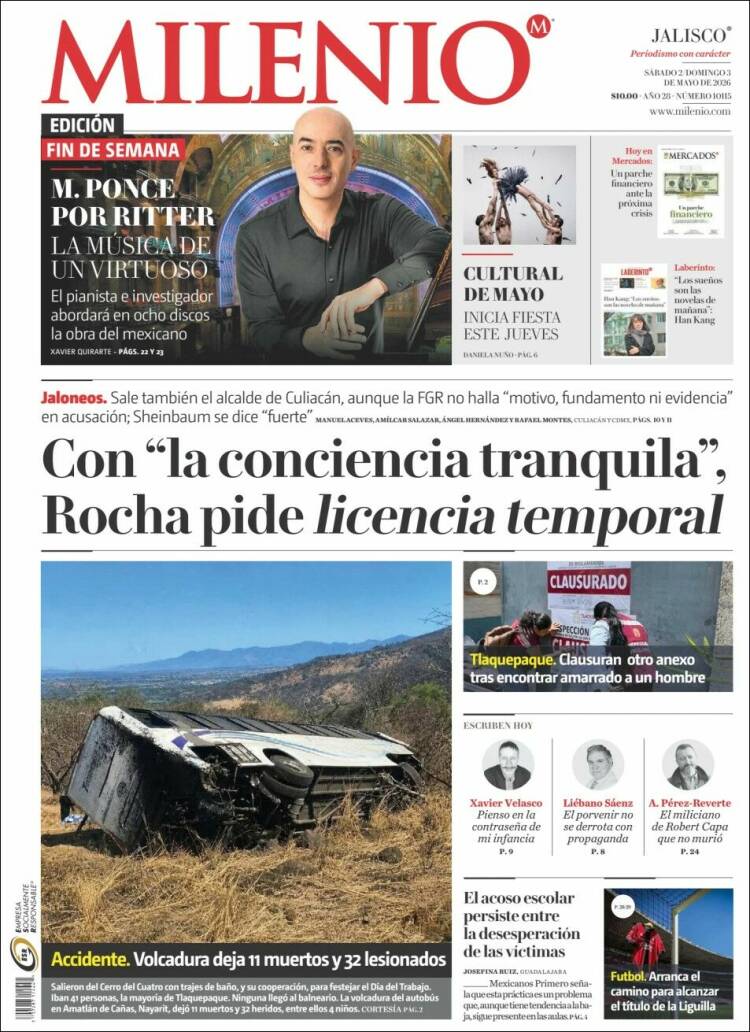 Portada de Milenio - Jalisco (Mexico)