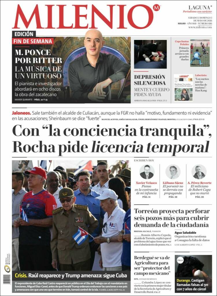 Portada de Milenio - Laguna (Mexico)