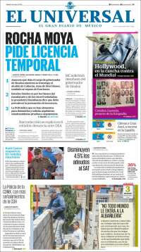 Portada de El Universal (Mexico)