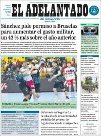 Portada de El Adelantado de Segovia (Spain)