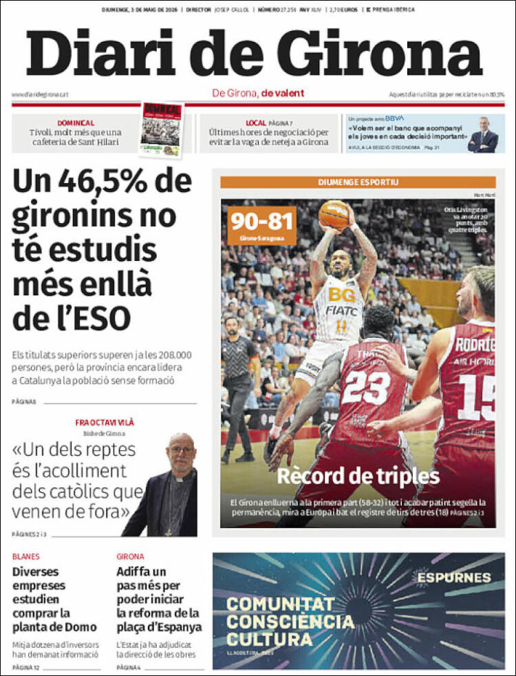 Portada de Diari de Girona (Spain)