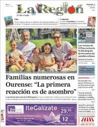 Portada de La Región de Ourense (Spain)