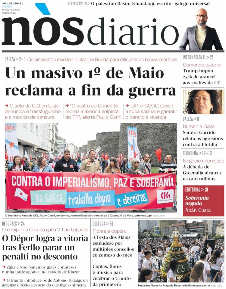 Portada de Nòs Diario (Spain)