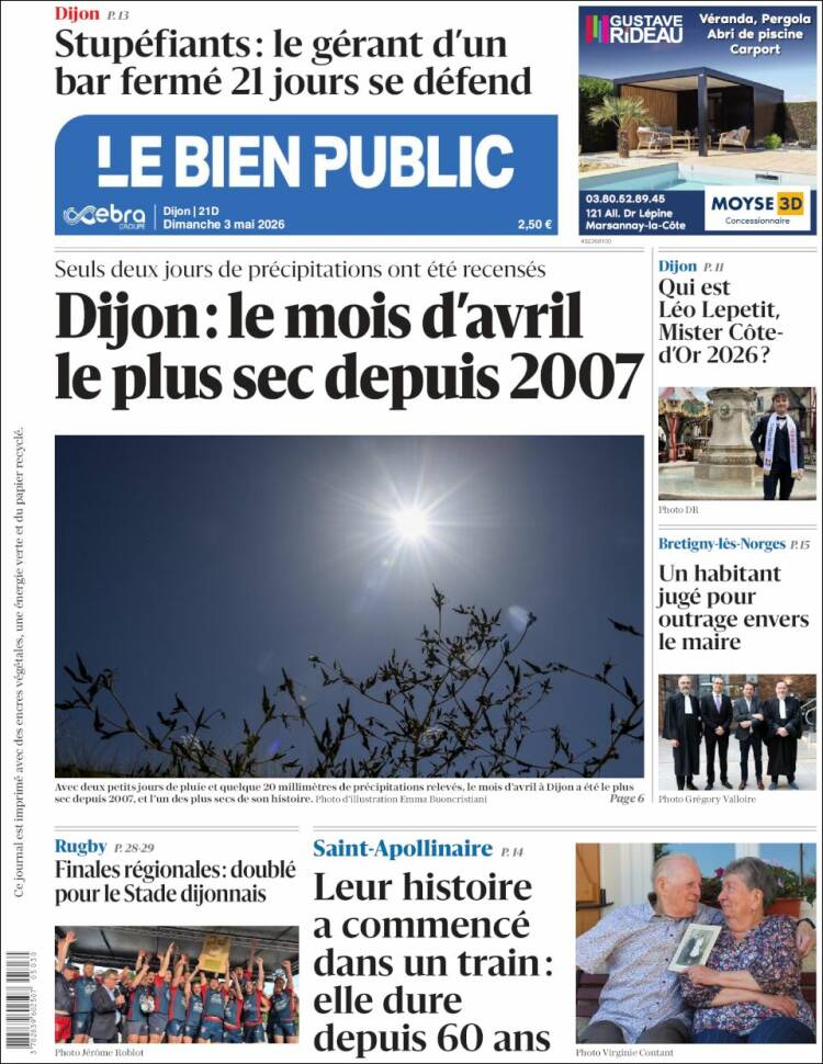 Portada de Le Bien Public (Francia)