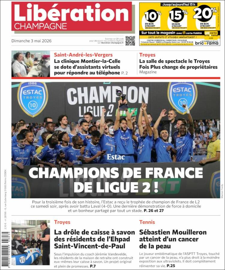 Portada de Libération Champagne (Francia)
