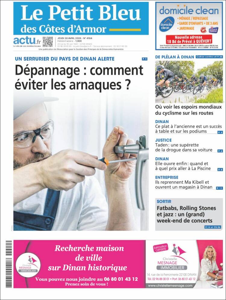 Portada de Le Petit Bleu (Francia)