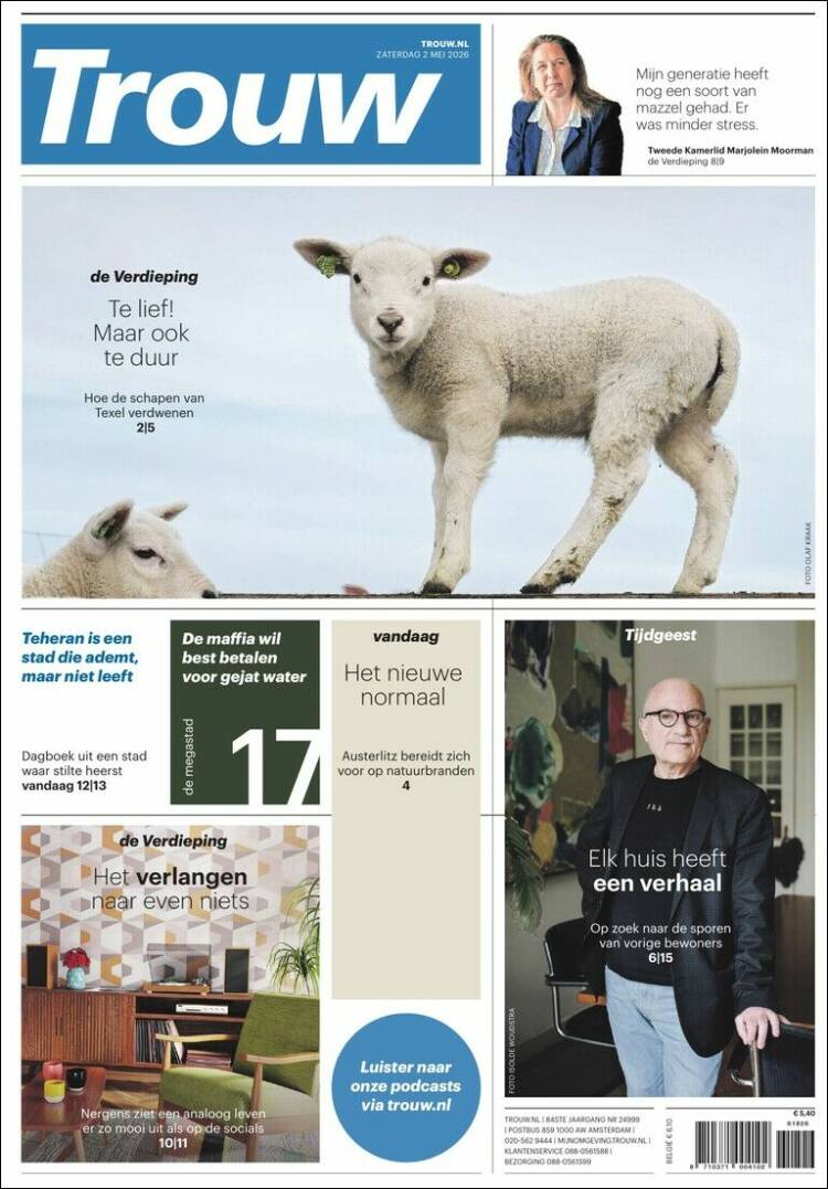 Portada de Trouw (Pa&iacute;ses Bajos)