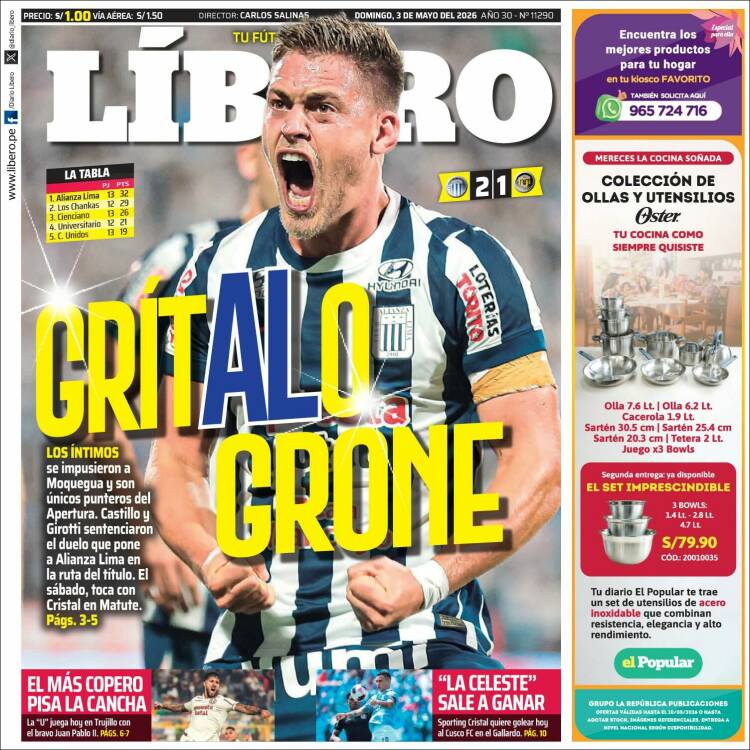 Portada de Líbero (Per&uacute;)