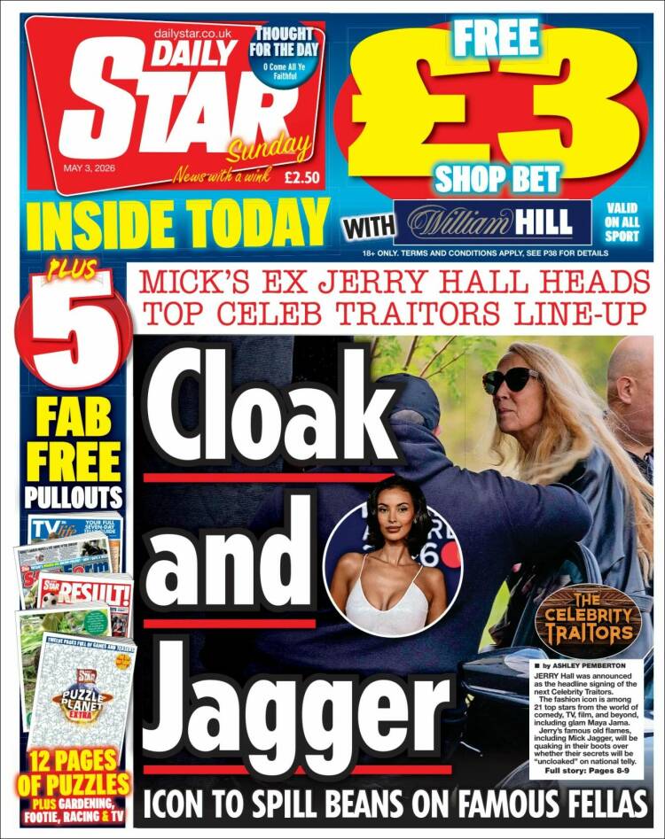 Portada de Daily Star (Reino Unido)