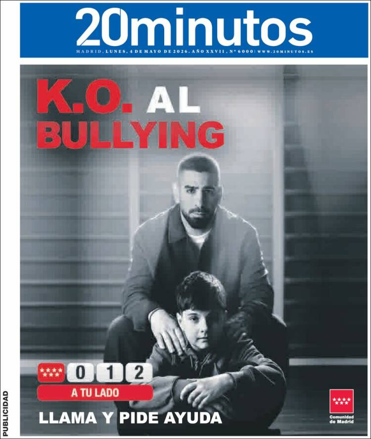 Portada de 20 Minutos - Madrid (Espa&ntilde;a)