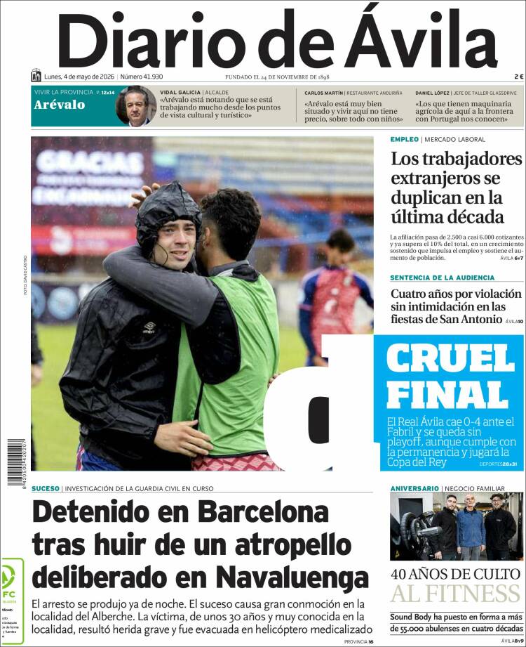 Portada de Diario de Ávila (Espa&ntilde;a)