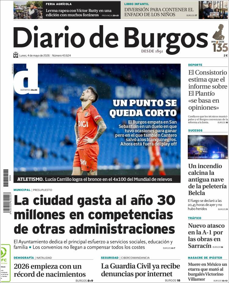 Portada de Diario de Burgos (Espa&ntilde;a)